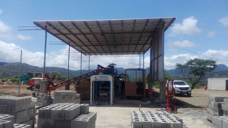 Projet de machine de fabrication de briques Sanlian Machinery Q(F)T4 à Pei Ji, Océanie