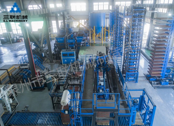 Ligne de production automatique de la machine de fabrication de blocs de SL Machinery
